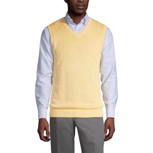 Lands’ End School Uniform Men’s Cotton Modal Sweater Vest(Maize)