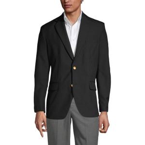 Lands’ End School Uniform Men’s Hopsack Blazer(Black)