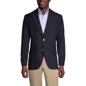 Lands’ End School Uniform Men’s Hopsack Blazer(Deep Navy)