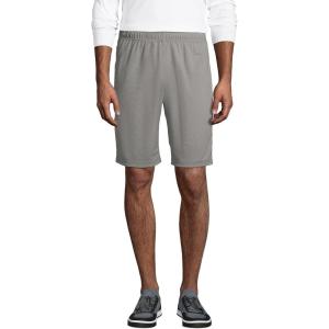 Lands’ End School Uniform Men’s Mesh Gym Shorts(Stone Gray)