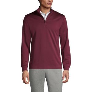 Lands’ End School Uniform Men’s Quarter Zip Pullover(Burgundy)