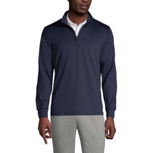 Lands’ End School Uniform Men’s Quarter Zip Pullover(Classic Navy)