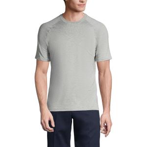 Lands’ End School Uniform Men’s Short Sleeve Active Tee(Gray Heather)