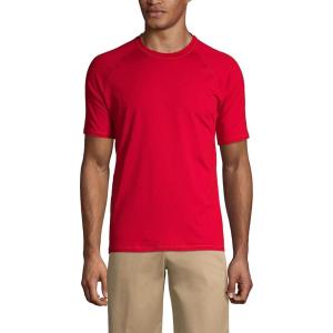 Lands’ End School Uniform Men’s Short Sleeve Active Tee(Red)