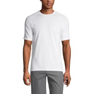 Lands’ End School Uniform Men’s Short Sleeve Active Tee(White)