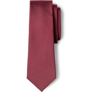 Lands’ End School Uniform Men’s Solid To Be Tied Tie(Dark Russet Red)