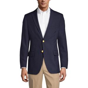 Lands’ End School Uniform Men’s Tailored Fit Hopsack Blazer(Deep Navy)