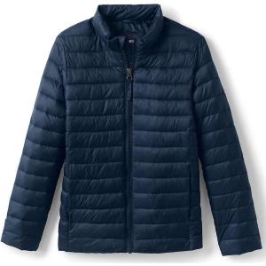 Lands’ End School Uniform Men’s ThermoPlume Jacket(Classic Navy)