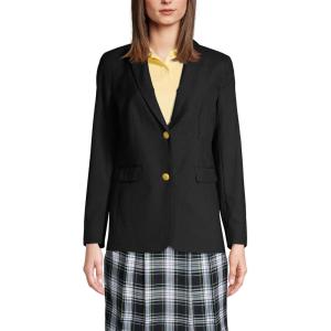 Lands’ End School Uniform Women’s Hopsack Blazer(Black)