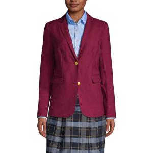 Lands’ End School Uniform Women’s Hopsack Blazer(Burgundy)