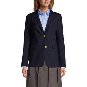 Lands’ End School Uniform Women’s Hopsack Blazer(Deep Navy)