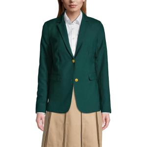 Lands’ End School Uniform Women’s Hopsack Blazer(Evergreen)