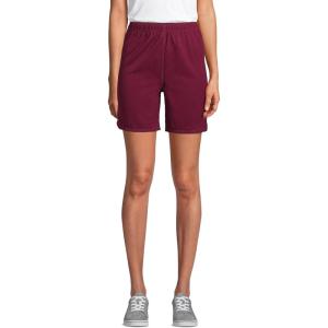 Lands’ End School Uniform Women’s Mesh Gym Shorts(Burgundy)