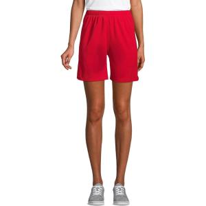 Lands’ End School Uniform Women’s Mesh Gym Shorts(Red)