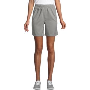 Lands’ End School Uniform Women’s Mesh Gym Shorts(Stone Gray)
