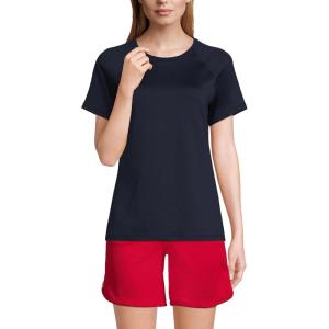 Lands’ End School Uniform Women’s Short Sleeve Active Tee(Classic Navy)