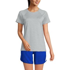 Lands’ End School Uniform Women’s Short Sleeve Active Tee(Gray Heather)