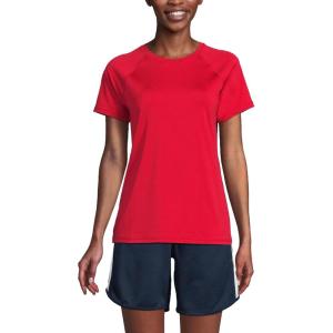 Lands’ End School Uniform Women’s Short Sleeve Active Tee(Red)