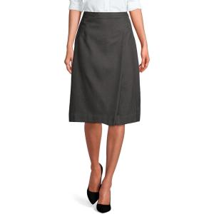 Lands’ End School Uniform Women’s Solid A-line Skirt Below The Knee(Academic Gray)