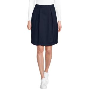 Lands’ End School Uniform Women’s Solid Pleated Skort Top of Knee(Classic Navy)
