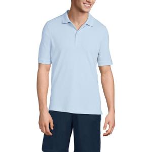 Lands’ End School Uniform Young Men’s Short Sleeve Mesh Polo Shirt(Blue)