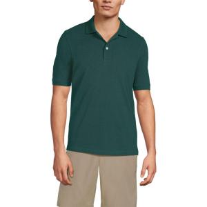 Lands’ End School Uniform Young Men’s Short Sleeve Mesh Polo Shirt(Evergreen)