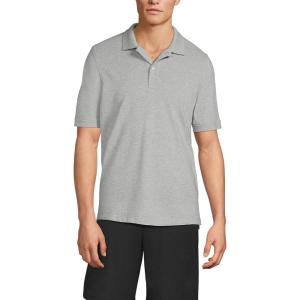 Lands’ End School Uniform Young Men’s Short Sleeve Mesh Polo Shirt(Gray Heather)