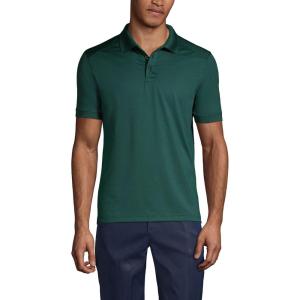 Lands’ End School Uniform Young Men’s Short Sleeve Rapid Dry Polo Shirt(Evergreen)