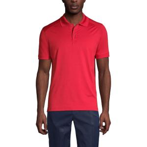 Lands’ End School Uniform Young Men’s Short Sleeve Rapid Dry Polo Shirt(Red)