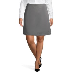 Lands’ End School Uniform Young Women’s Blend Chino Skort Top of Knee(Arctic Gray)