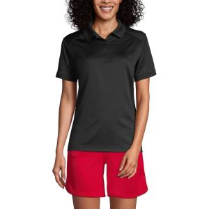 Lands’ End School Uniform Young Women’s Short Sleeve Rapid Dry Polo Shirt(Black)