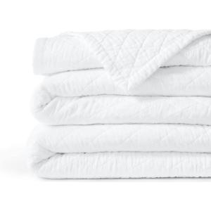 Lands’ End Solid Diamond Double Voile Quilt White Twin