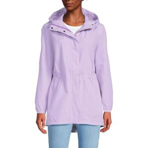 Lands’ End Squall Packable Waterproof Raincoat(Lilac Petal)