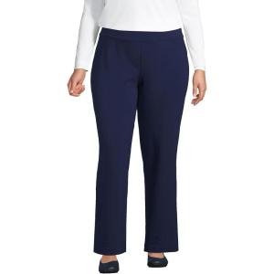 Lands’ End Starfish Mid Rise Straight Leg Pants(Deep Sea Navy)