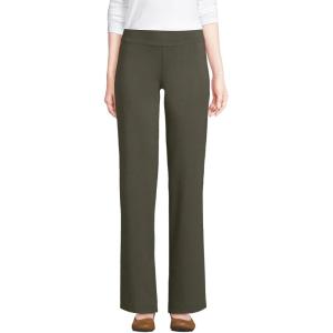 Lands’ End Starfish Mid Rise Straight Leg Pants(Forest Moss)