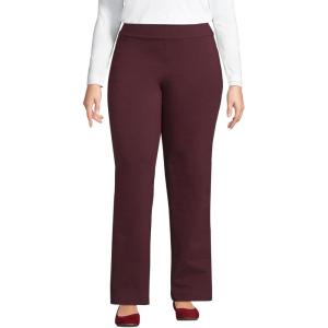Lands’ End Starfish Mid Rise Straight Leg Pants(Lush Burgundy)