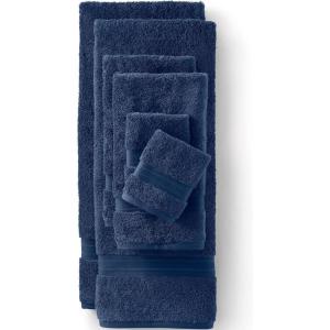 Lands’ End Supima Towel Deep Sea Navy 6 Piece Towel Set(Deep Sea Navy)
