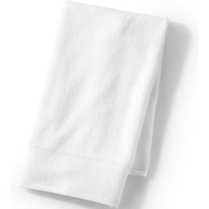 Lands’ End Turkish Luxe Towel Classic Khaki Washcloth Set(White)