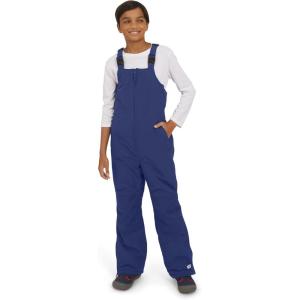 Lands’ End Unisex Kids Squall Waterproof Adjustable Insulated Iron Knee Snow Bib Overalls(Navy)