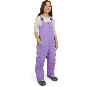 Lands’ End Unisex Kids Squall Waterproof Adjustable Insulated Iron Knee Snow Bib Overalls(Paisley Purple)