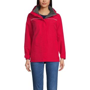Lands’ End Women’s 3 in 1 Squall Jacket(Rich Red)