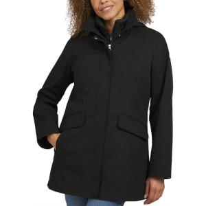 Lands’ End Women’s 3-in-1 Systems Jacket with Removable Puffer Vest(Black)