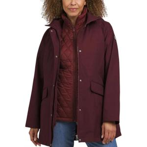 Lands’ End Women’s 3-in-1 Systems Jacket with Removable Puffer Vest(Red)