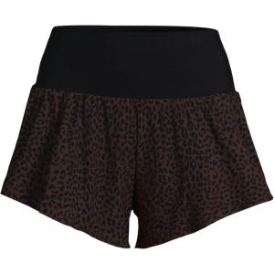 Lands’ End Women’s 3″ Pinchless Flutter Swim Short with Panty(Brown Leopard)