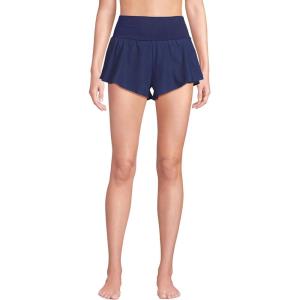 Lands’ End Women’s 3″ Pinchless Flutter Swim Short with Panty(Deep Sea Navy)