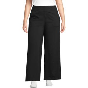 Lands’ End Women’s Active Hi Impact High Rise Wide Leg Pants(Black)