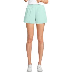 Lands’ End Women’s Active Woven 4″ Shorts with Brief(Julep)