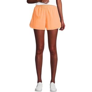 Lands’ End Women’s Active Woven 4″ Shorts with Brief(Soft Orange)