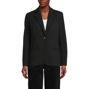Lands’ End Women’s Brushed Ponte Traditional Blazer(Black)
