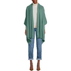 Lands’ End Women’s CashTouch Shawl Wrap(Washed Evergreen)